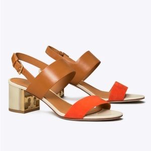 NEW Tory Burch Women's Gigi Sandal, Ambra/ Bright Samba